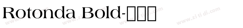 Rotonda Bold字体转换